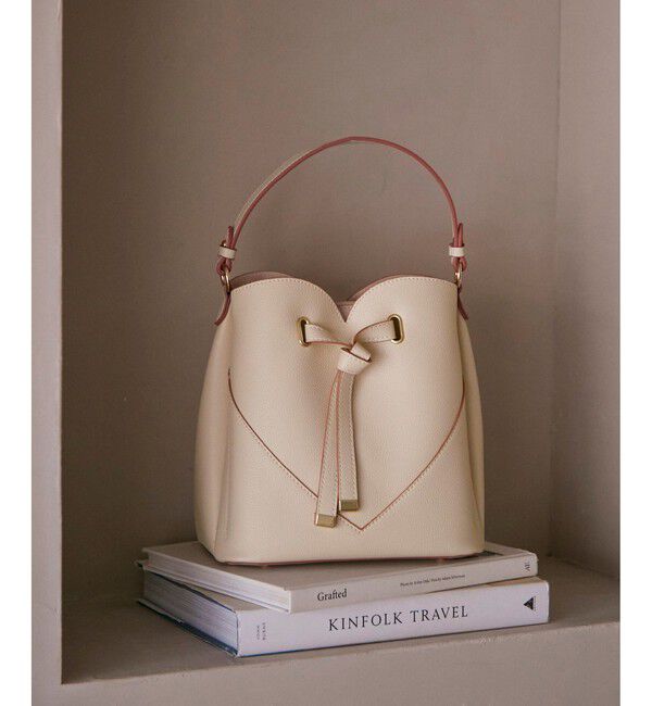 VIS「【累計4万点突破】【2WAY】ハートカットバッグ/追加」|ショルダー・メッセンジャー|ベージュ系(28)