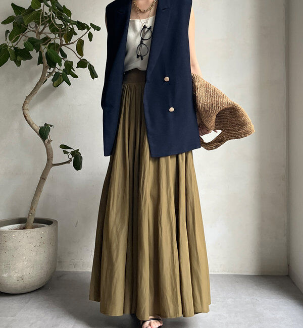  「ウエストリブギャザースカート」|スカート|