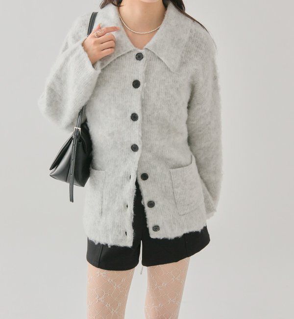  「襟付きポケットカーディガン」|カーディガン|