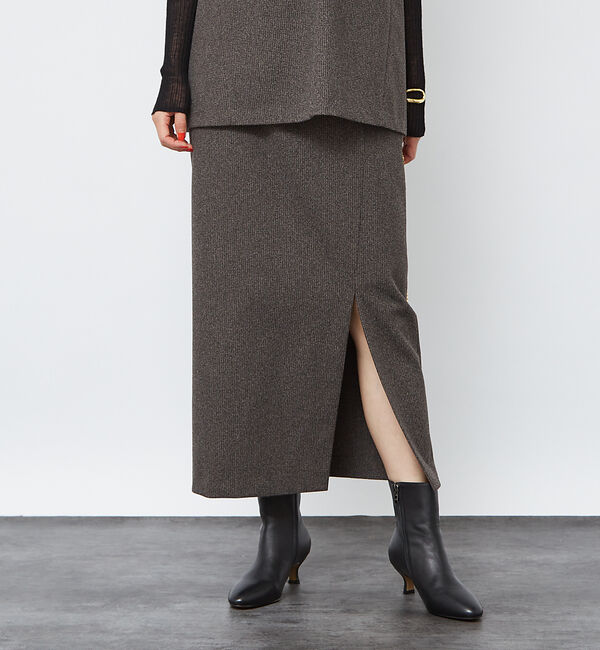 Rouge vif「【セットアップ対応】ニードルパンチ千鳥柄タイトスリットスカート」|スカート|