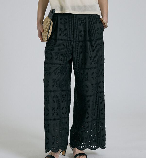 qualite「【セットアップ対応】エンブロイダリーワイドパンツ【予約】」|その他|