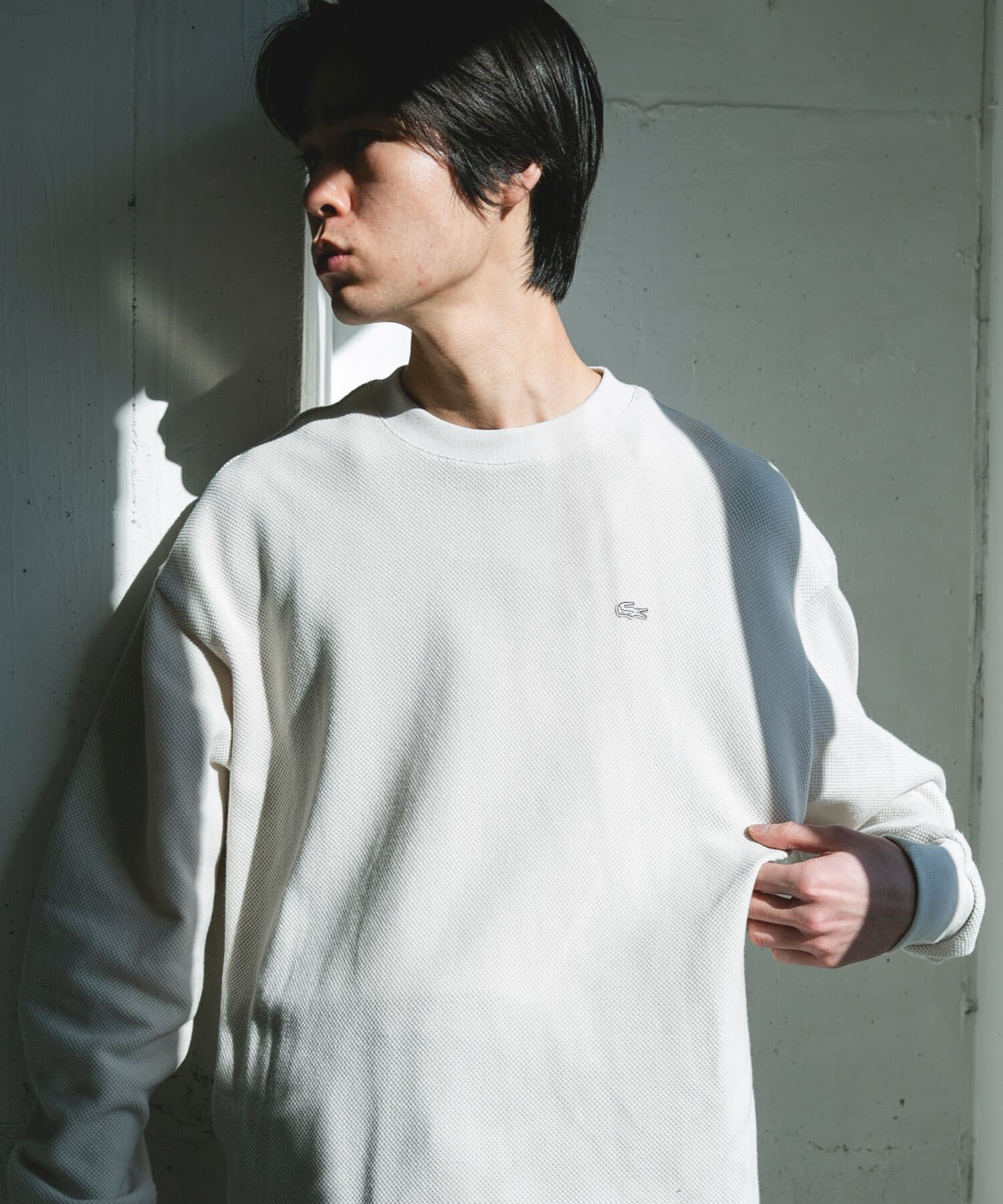 URBAN RESEARCH DOORS「『別注』LACOSTE&times;DOORS　THICK PIQUE ROUND LONG-SLEEVE」|Tシャツ・カットソー|