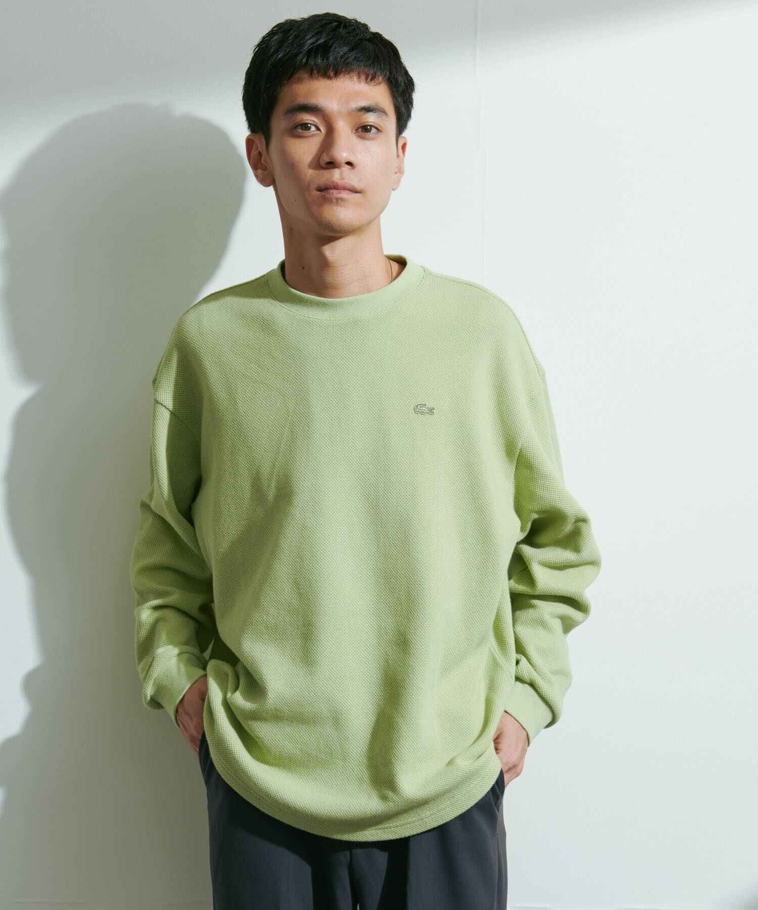 URBAN RESEARCH DOORS「『別注』LACOSTE&times;DOORS　THICK PIQUE ROUND LONG-SLEEVE」|Tシャツ・カットソー|