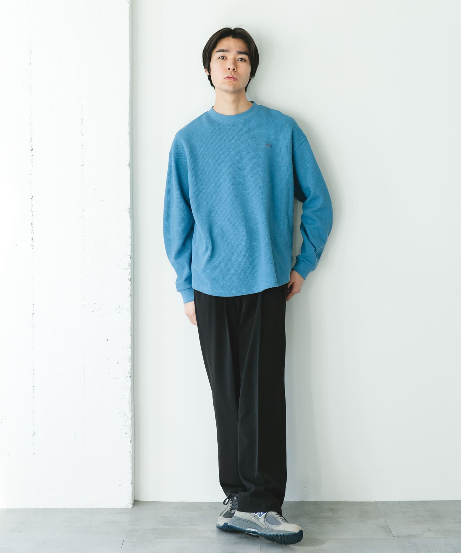 URBAN RESEARCH DOORS「『別注』LACOSTE&times;DOORS　THICK PIQUE ROUND LONG-SLEEVE」|Tシャツ・カットソー|
