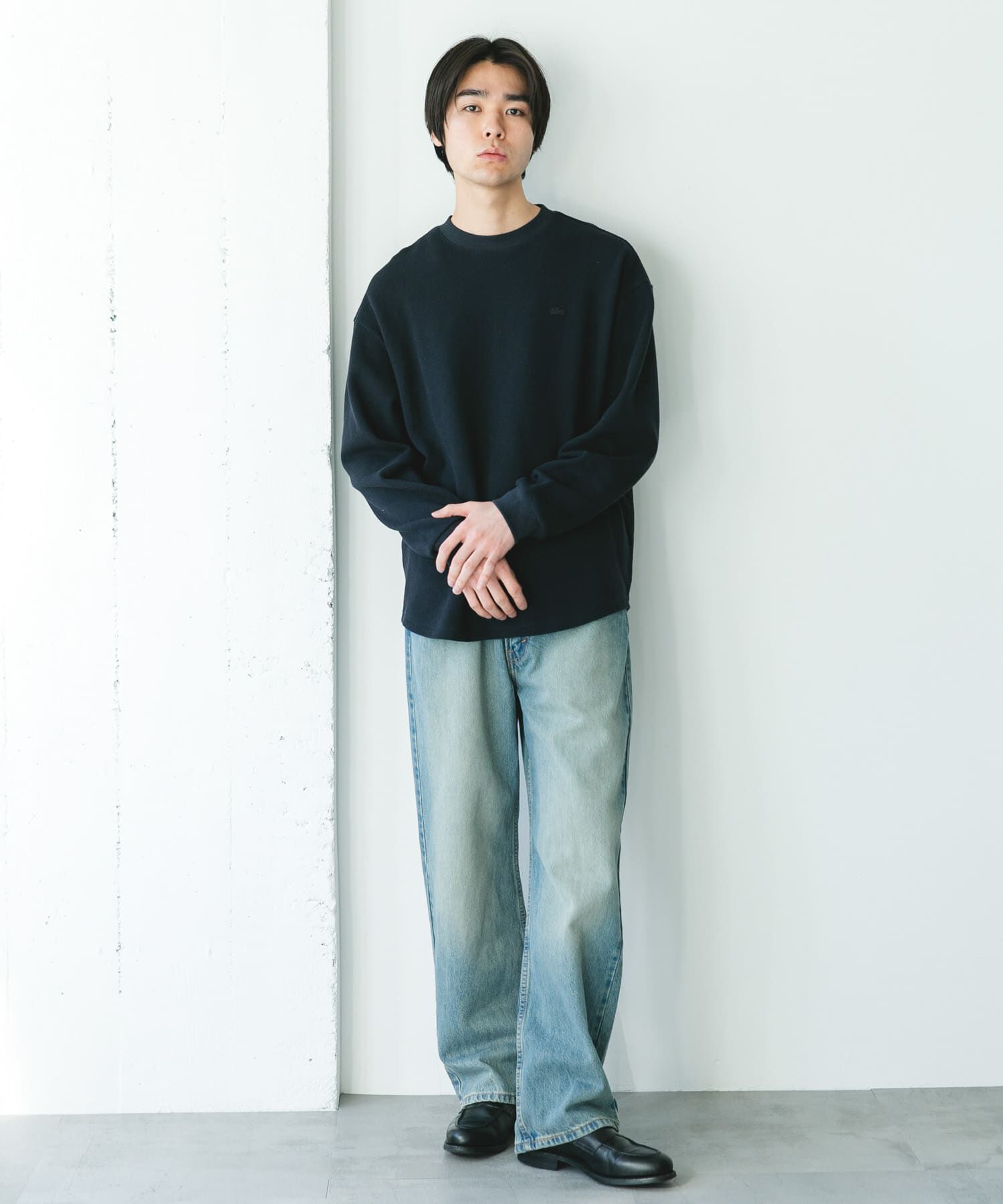 URBAN RESEARCH DOORS「『別注』LACOSTE&times;DOORS　THICK PIQUE ROUND LONG-SLEEVE」|Tシャツ・カットソー|