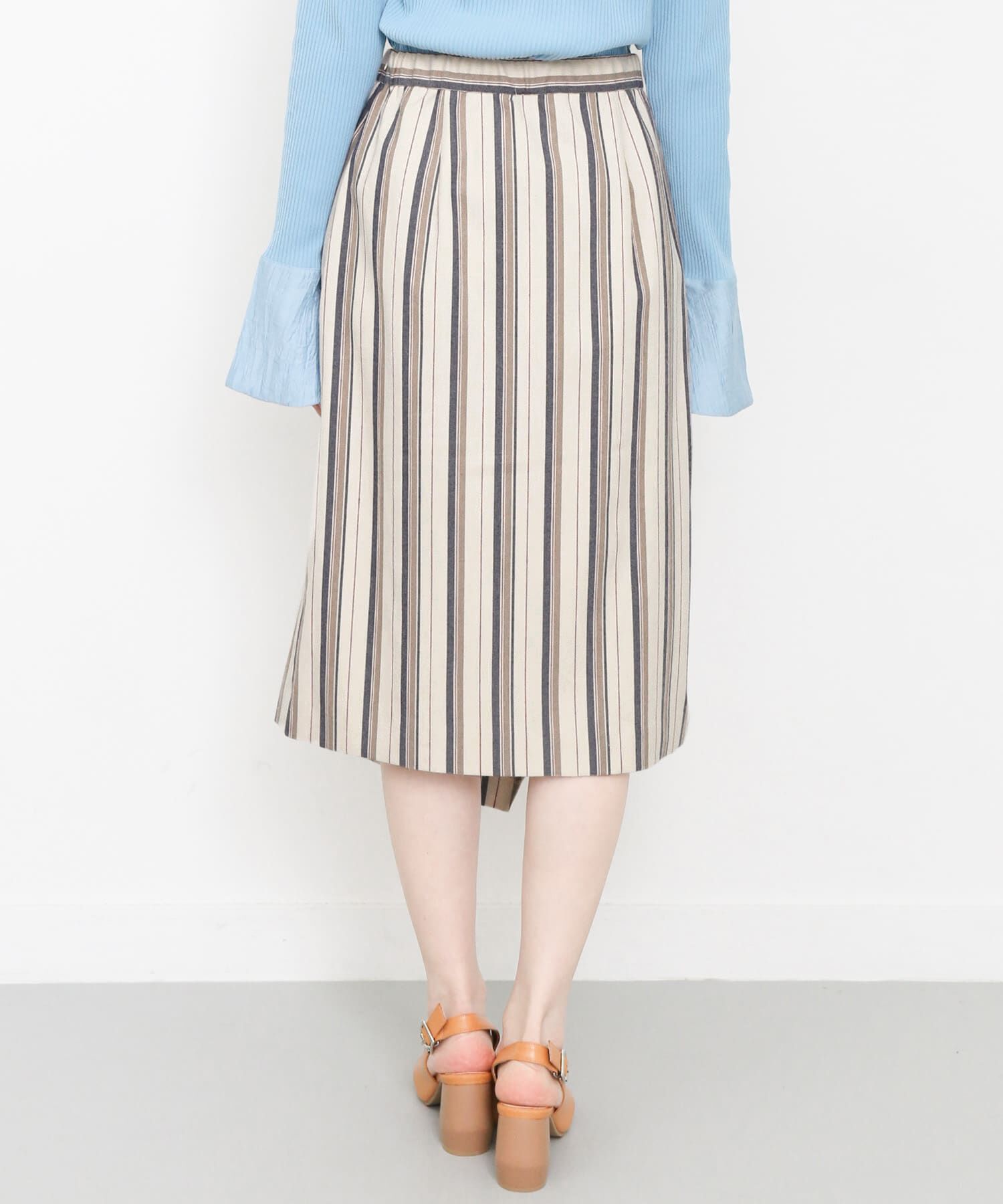  「アシンメトリーヘムストライプスカート&there4;」|スカート|