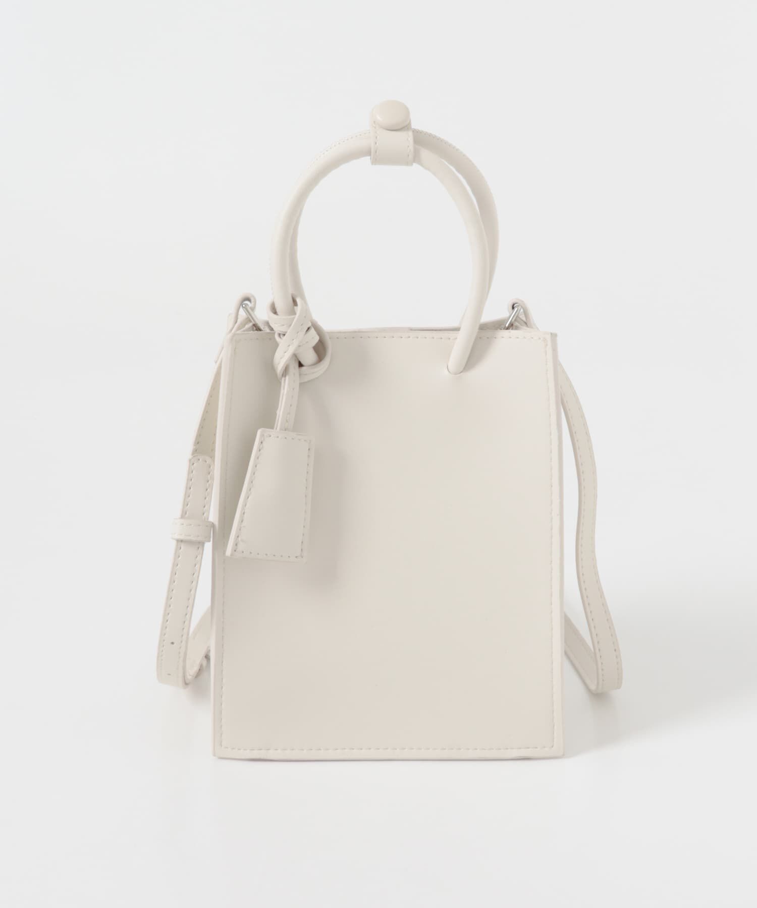  「チャーム付きスクエアミニBAG」|ハンドバッグ|