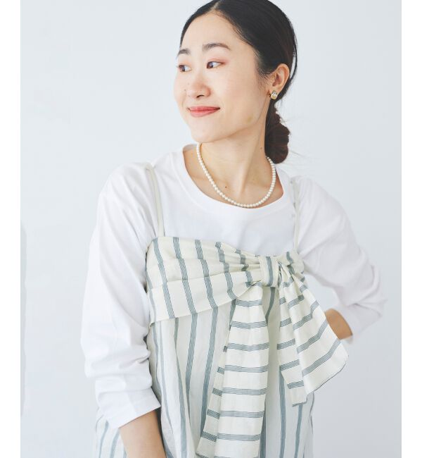le.coeur blanc「フロントリボンキャミブラウス」|シャツ・ブラウス|