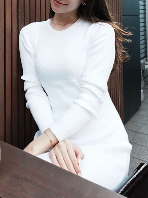 Green Parks「タイトシルエットリブニットワンピース」|ワンピース|