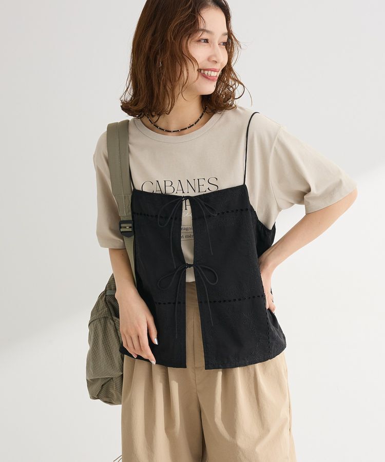 Green Parks「前後2WAYレース刺繍ビスチェ」|ベスト・ジレ|