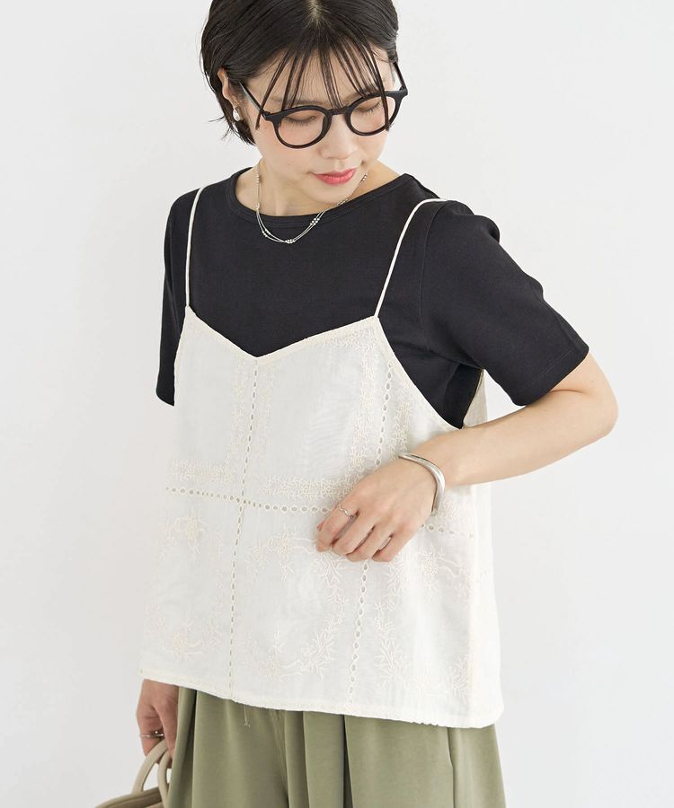 Green Parks「前後2WAYレース刺繍ビスチェ」|ベスト・ジレ|