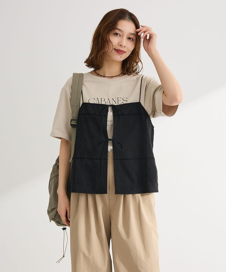 Green Parks「前後2WAYレース刺繍ビスチェ」|ベスト・ジレ|