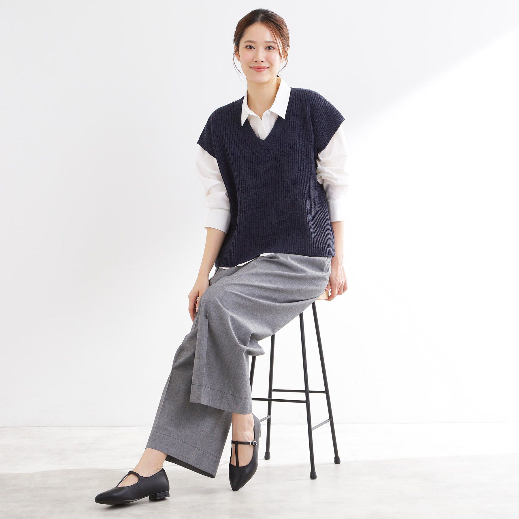 Reflect「【レイヤードにおすすめ◎】ドライタッチニットベスト」|ニット・セーター|