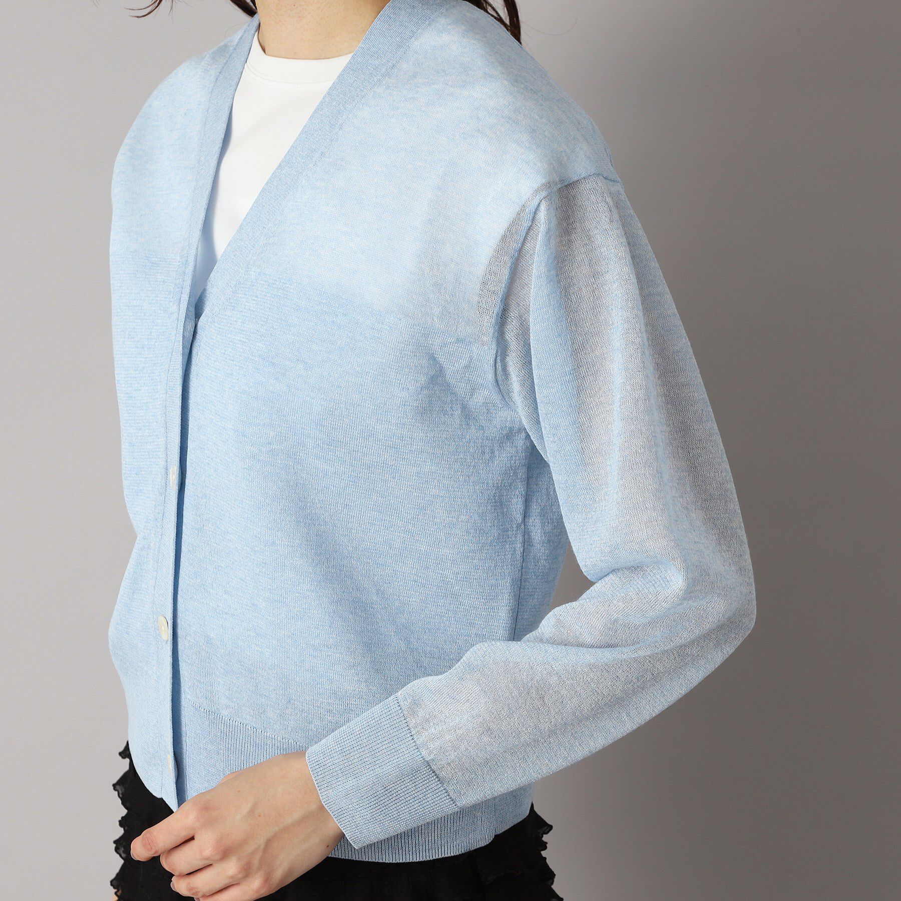 DRESSTERIOR「【洗える/ショート丈】シアーコンビカーディガン」|カーディガン|