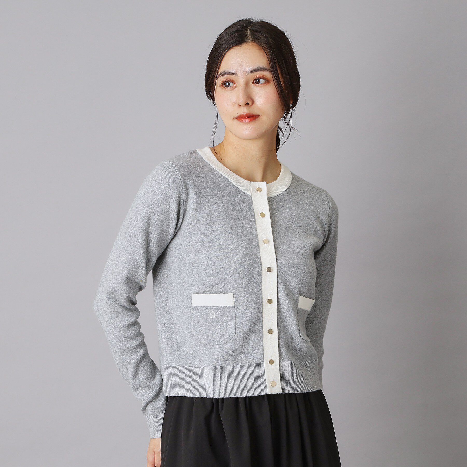 DRESSTERIOR「ウォッシャブル コットンカシミヤ コンビカーデ」|カーディガン|