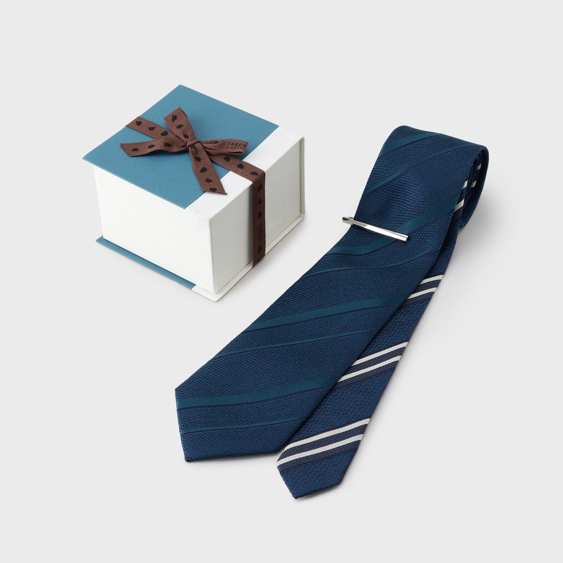 TAKEO KIKUCHI「【カラーBOXセット】ネクタイ＆タイバーセット」|ネクタイ・蝶ネクタイ|グリーン(322)