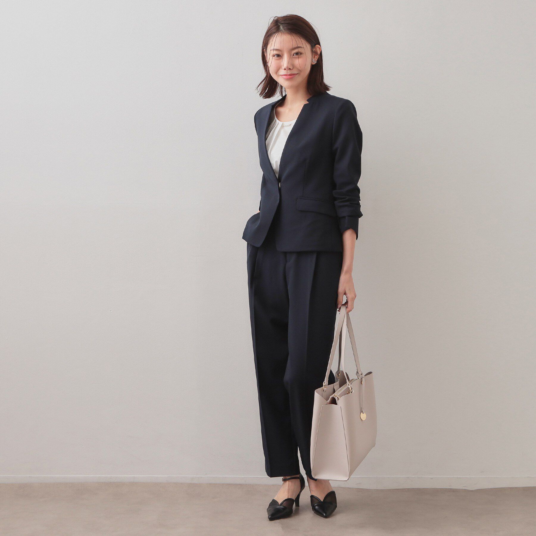 index「ノーカラージャケット/セットアップ対応可【洗える/接触冷感/吸水速乾/防シワ/ストレッチ】」|ノーカラージャケット|