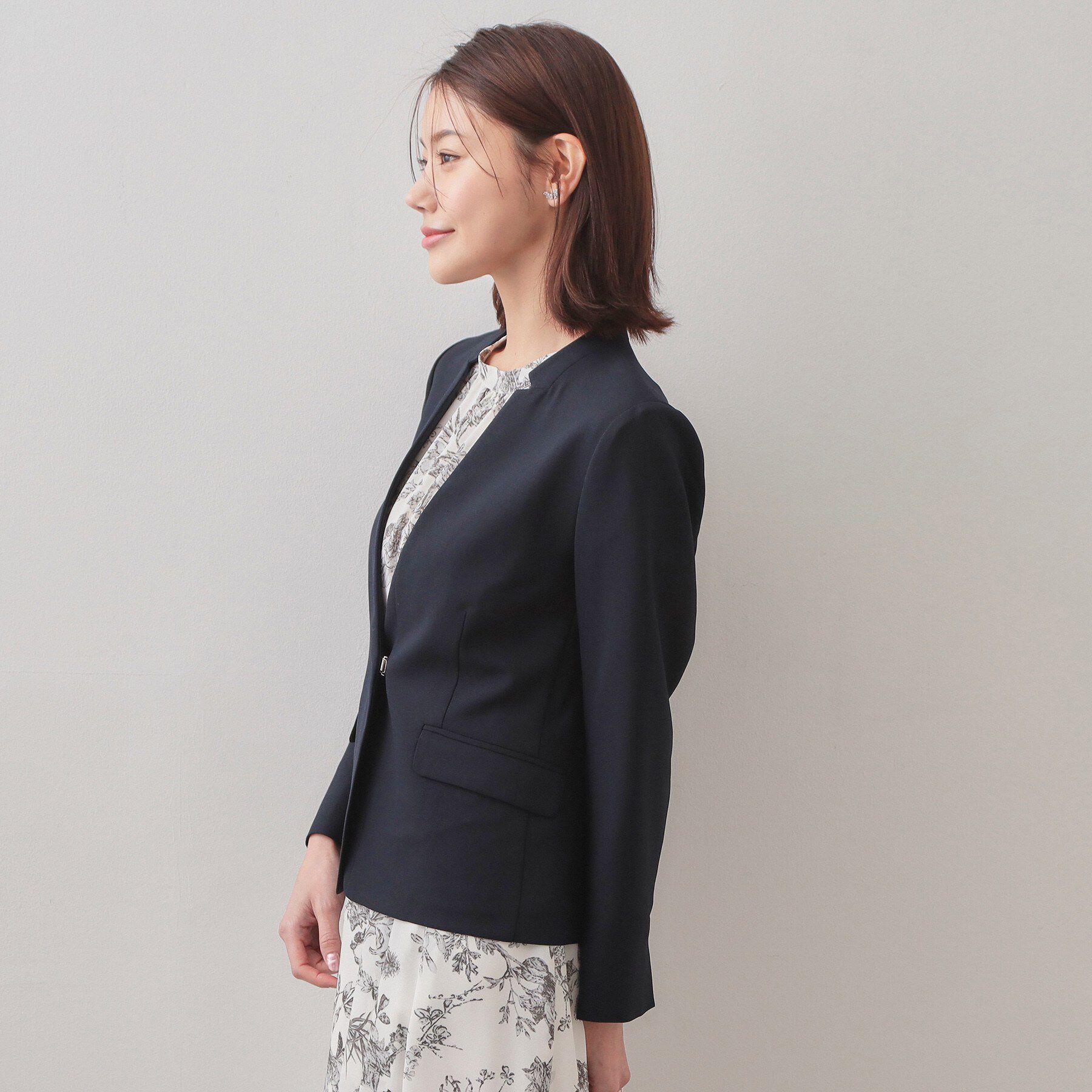 index「ノーカラージャケット/セットアップ対応可【洗える/接触冷感/吸水速乾/防シワ/ストレッチ】」|ノーカラージャケット|