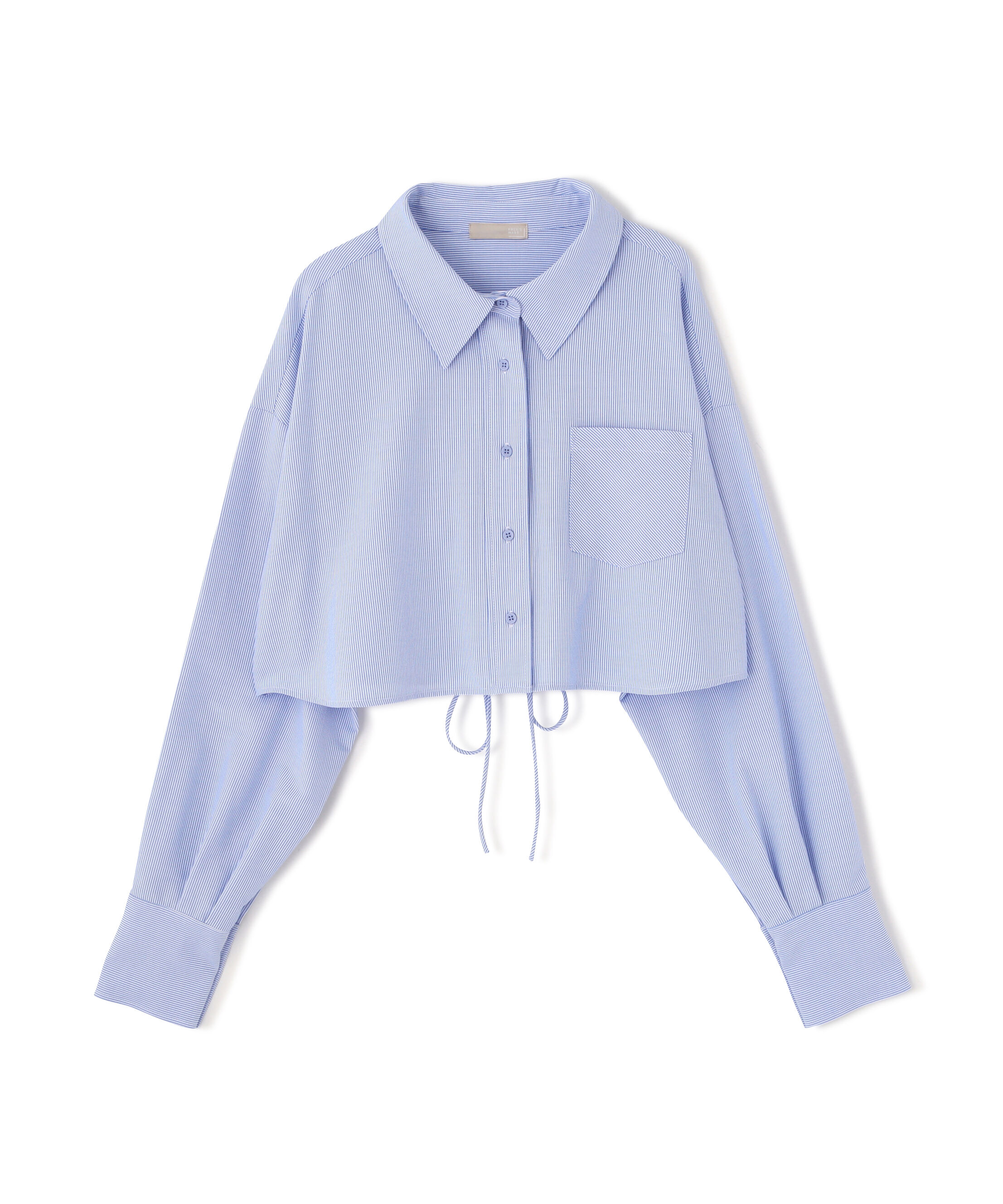  「バックレースアップショート丈シャツ」|シャツ・ブラウス|