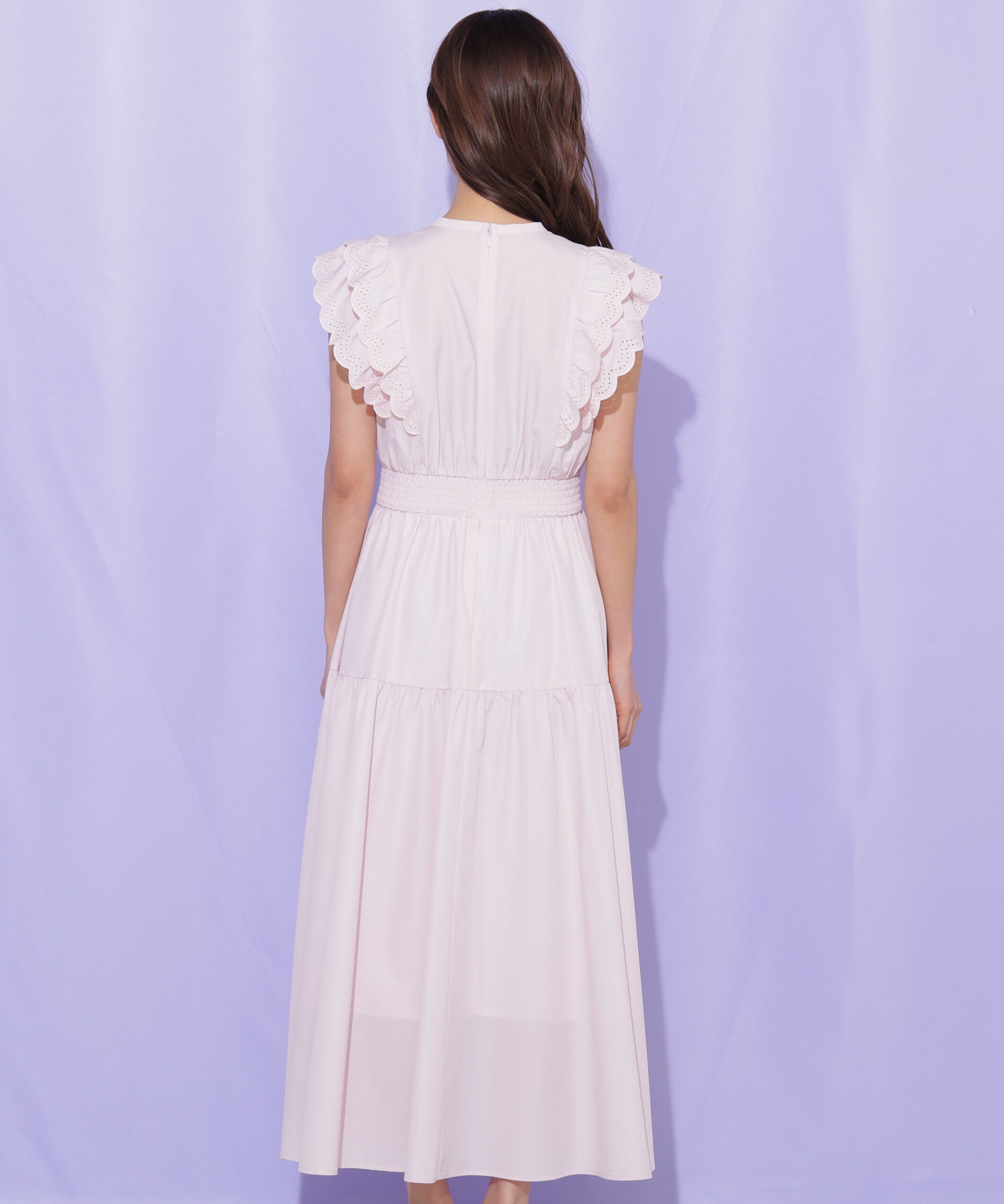  「カットワークカラーワンピース」|ワンピース|