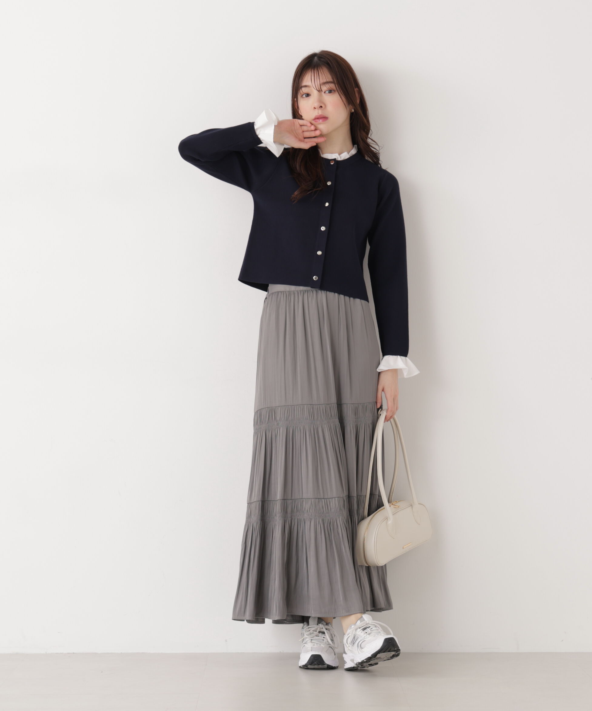 PROPORTION BODY DRESSING「《EDIT COLOGNE》ランダムギャザースカート　26SS」|スカート|