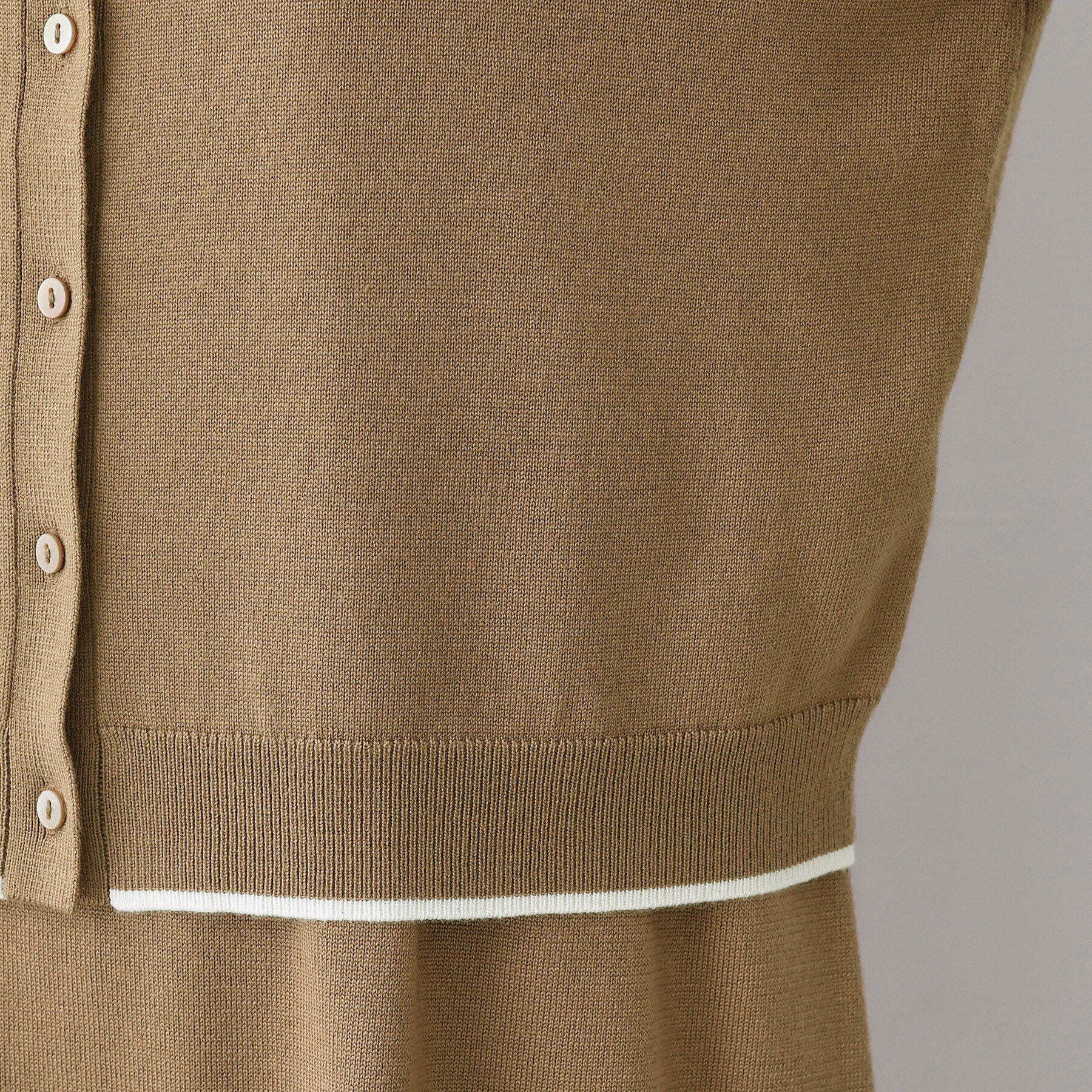 Dessin「【2点セット・洗える】ニットカーディガン&times;ノースリーブワンピース」|ワンピース|