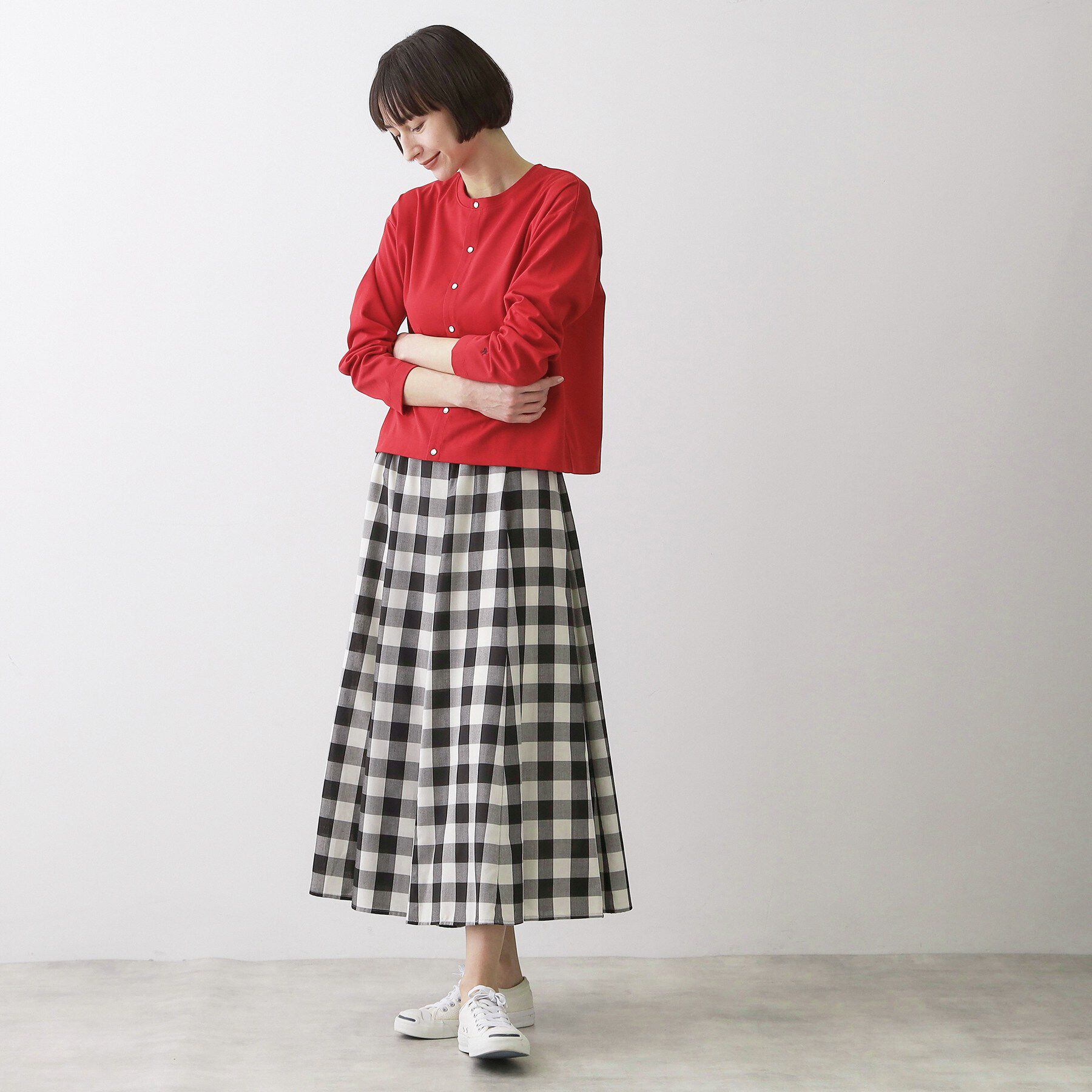 Dessin「【ウエストゴム/洗える】映えチェック柄スカート」|スカート|