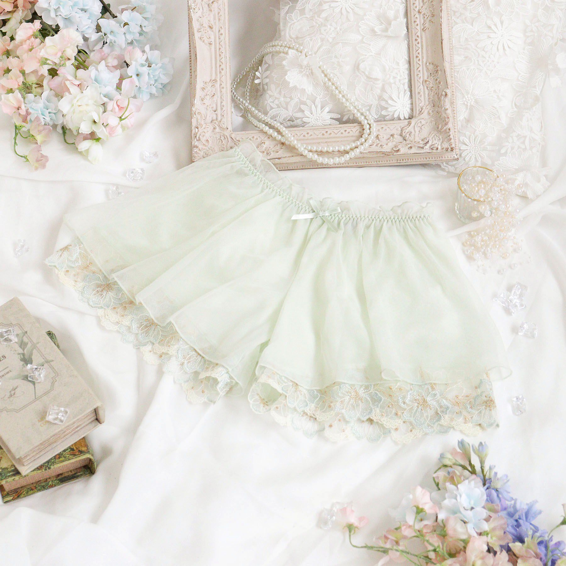 Risa Magli「リカルダ タップパンツ」|インナー|ミントグリーン(02