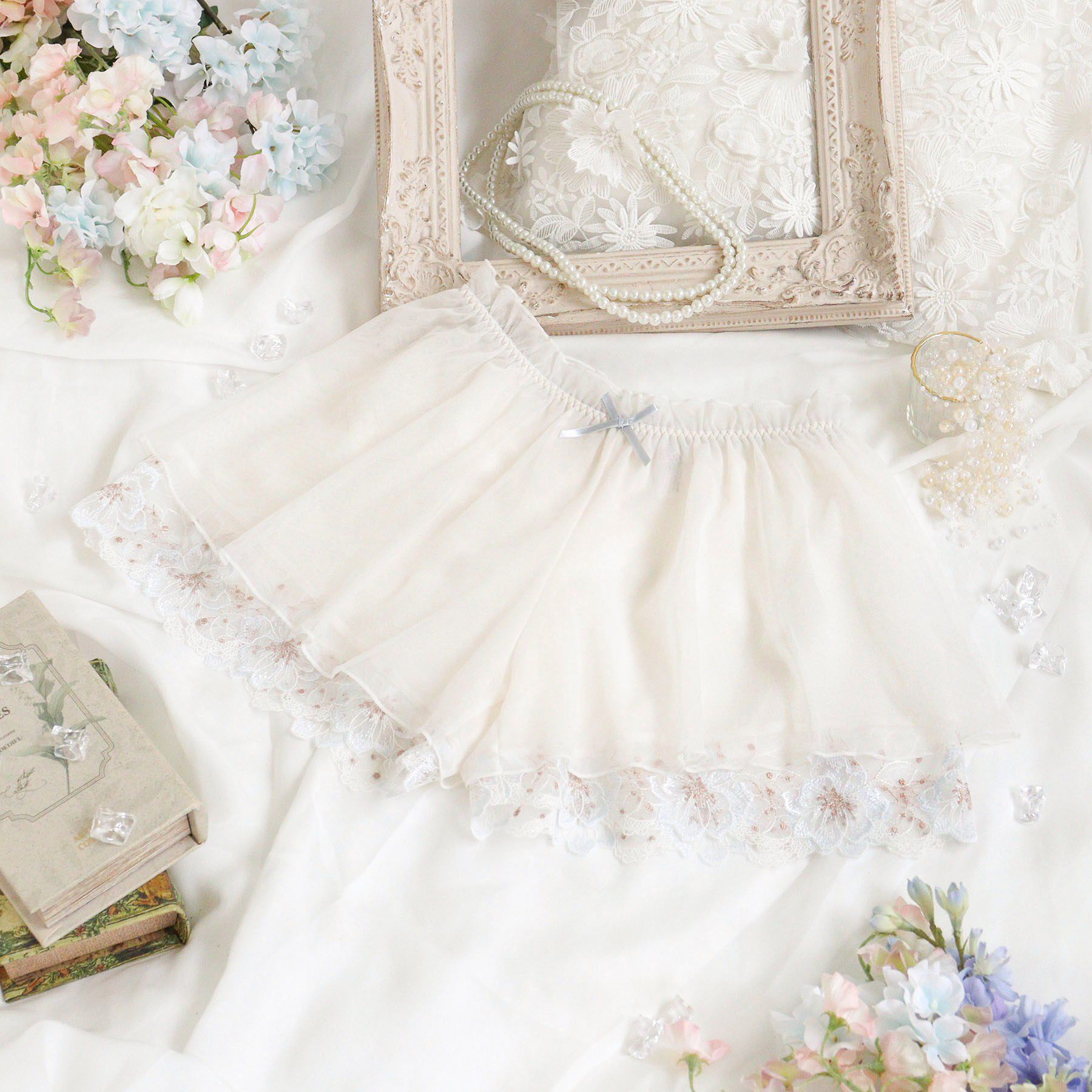 Risa Magli「リカルダ タップパンツ」|インナー|サックスブルー(09