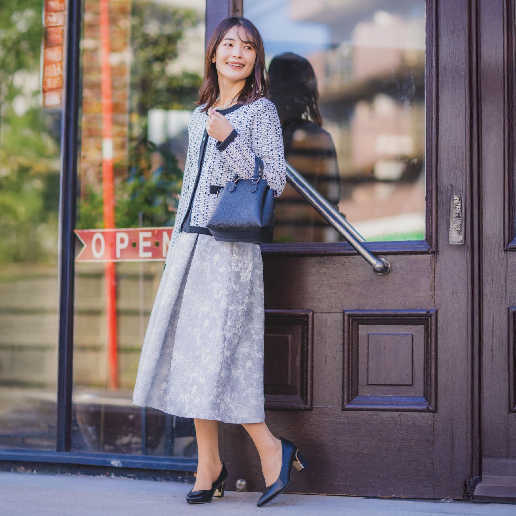 ITS&rsquo;DEMO「【入卒/手洗い可】ラメツイードニットジャケット」|ノーカラージャケット|