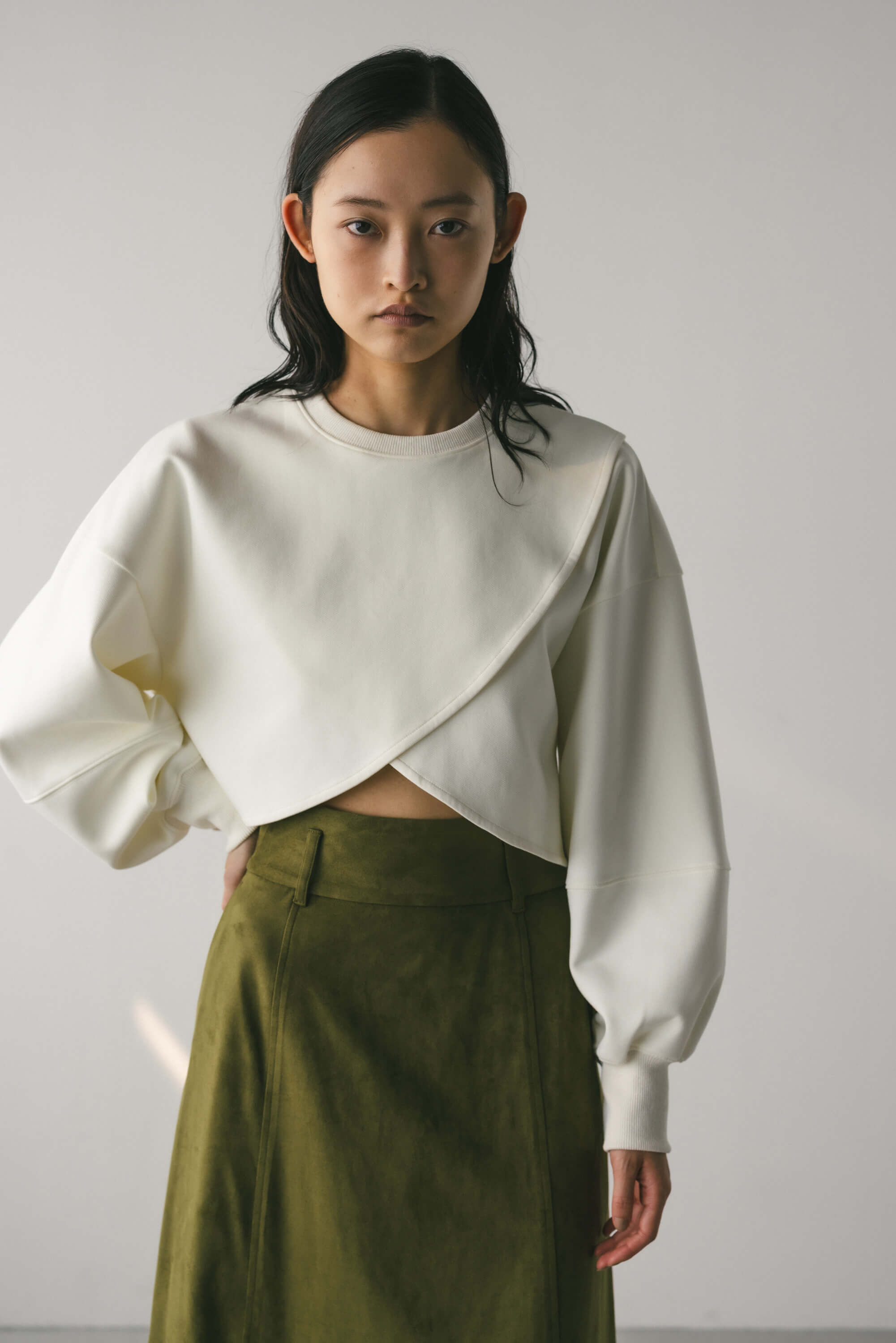 STYLEMIXER「2WAYクロスダンボールトップ」|パーカー|WHT