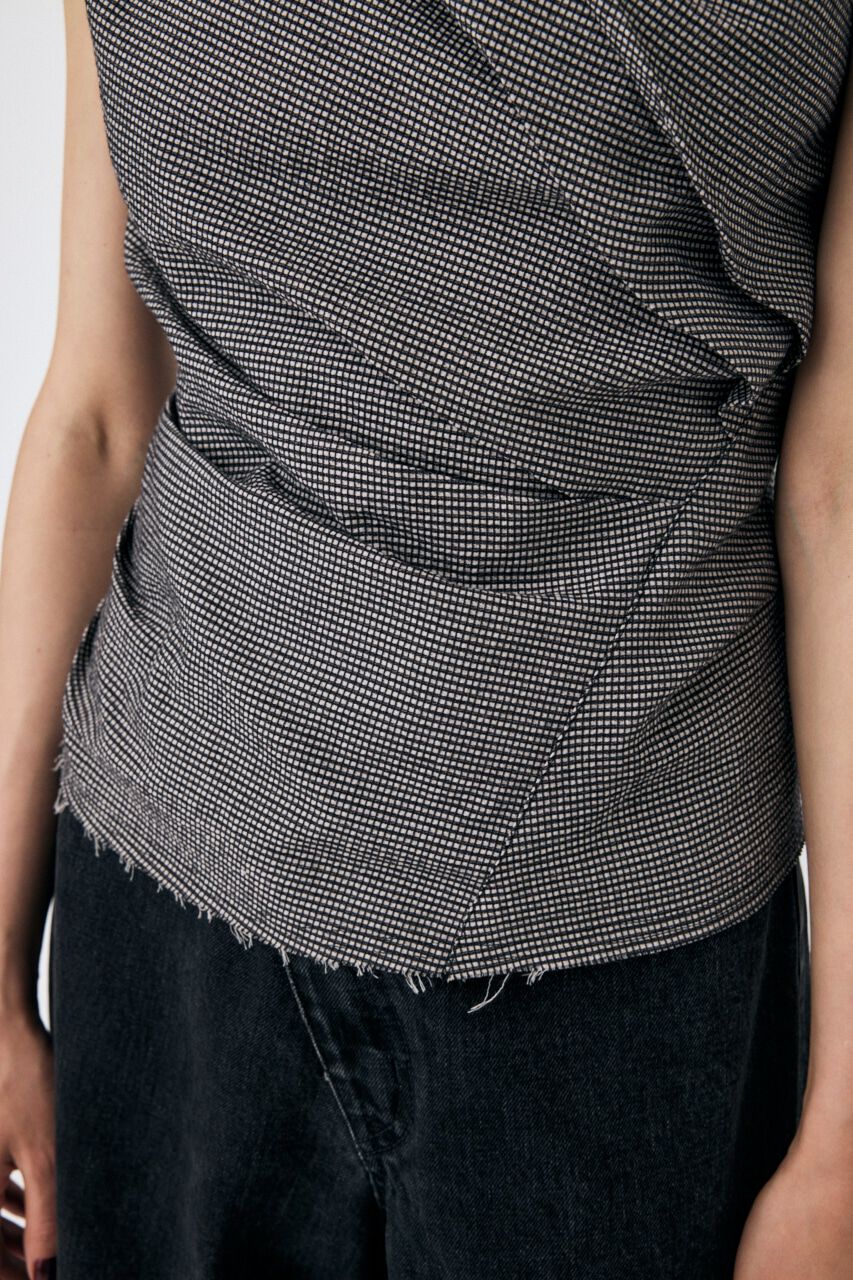 MOUSSY「PLAID ONE SHOULDER ブラウス」|その他|