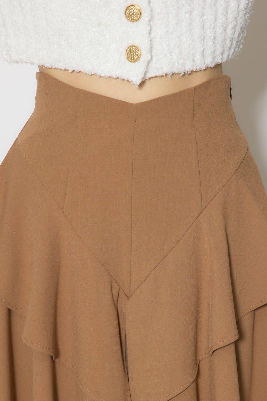 rienda「チュールレイヤードラッフルジャストウエストスカート」|スカート|