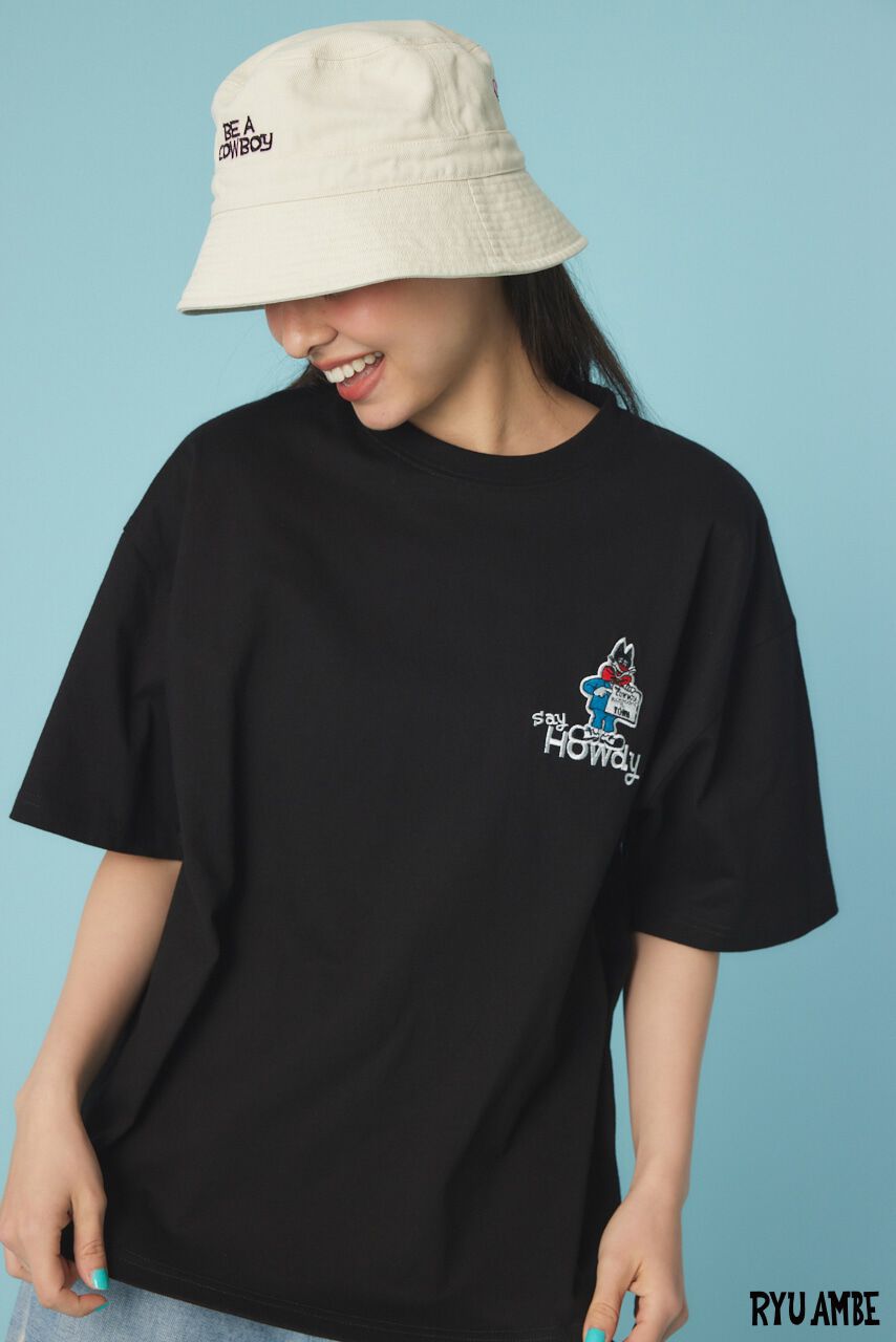 RODEO CROWNS「(Ryu Ambe)MOTIF刺繍Tシャツ」|Tシャツ・カットソー|BLK