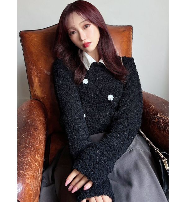 RESEXXY「シャツドッキングニットトップス」|ニット・セーター|