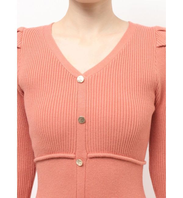 RESEXXY「ゴールドボタンタイトニットワンピース」|ワンピース|