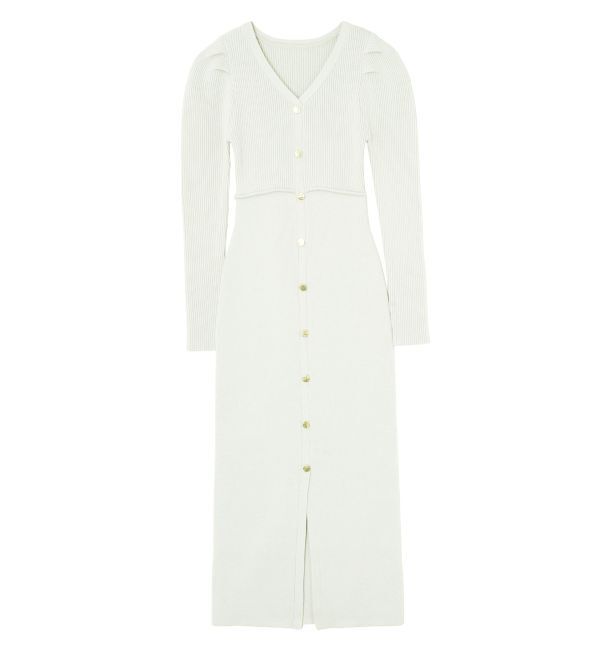 RESEXXY「ゴールドボタンタイトニットワンピース」|ワンピース|