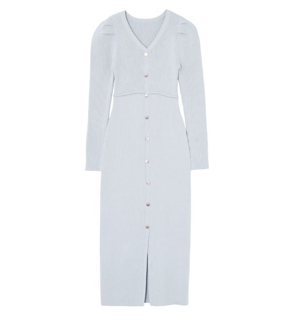 RESEXXY「ゴールドボタンタイトニットワンピース」|ワンピース|