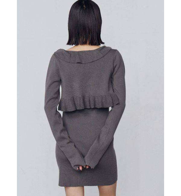 EMODA「クロップドカーディガンセットアップ」|ワンピース|