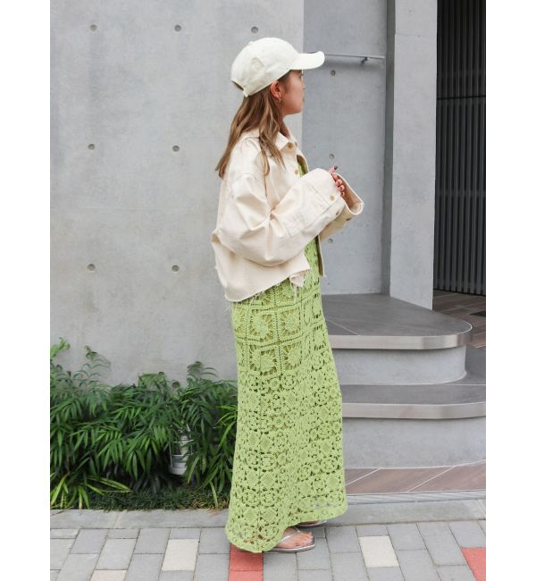 Ungrid「透かし編みレースキャミワンピース」|ワンピース|