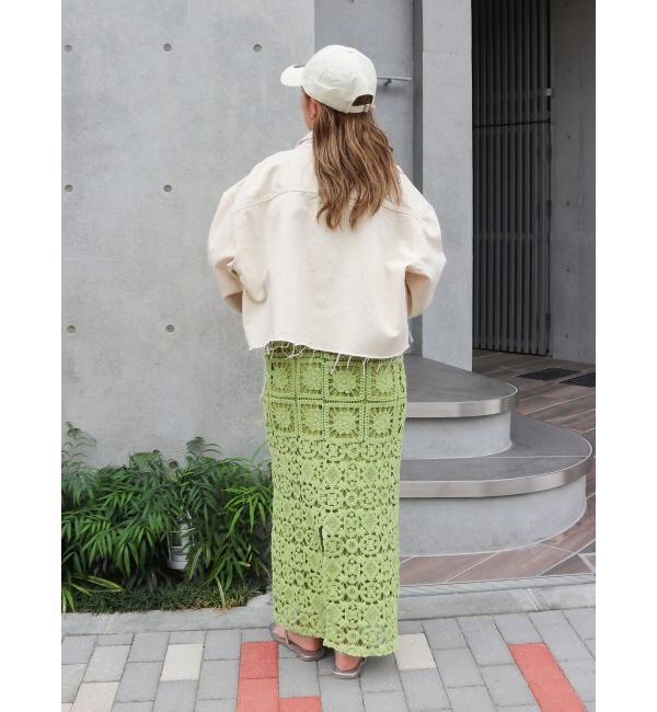 Ungrid「透かし編みレースキャミワンピース」|ワンピース|