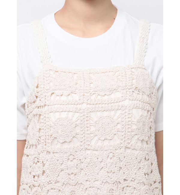 Ungrid「透かし編みレースキャミワンピース」|ワンピース|