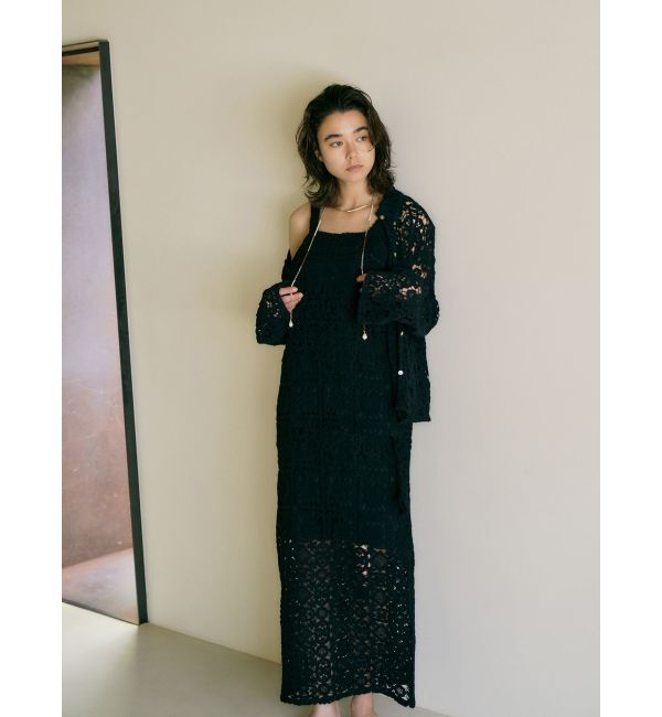 Ungrid「透かし編みレースキャミワンピース」|ワンピース|