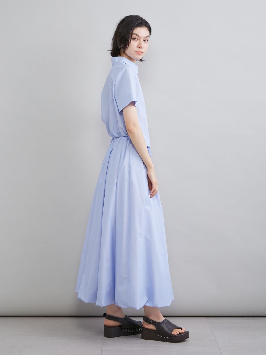 Mila Owen「ストライプセパレートバルーンシャツワンピース」|ワンピース|