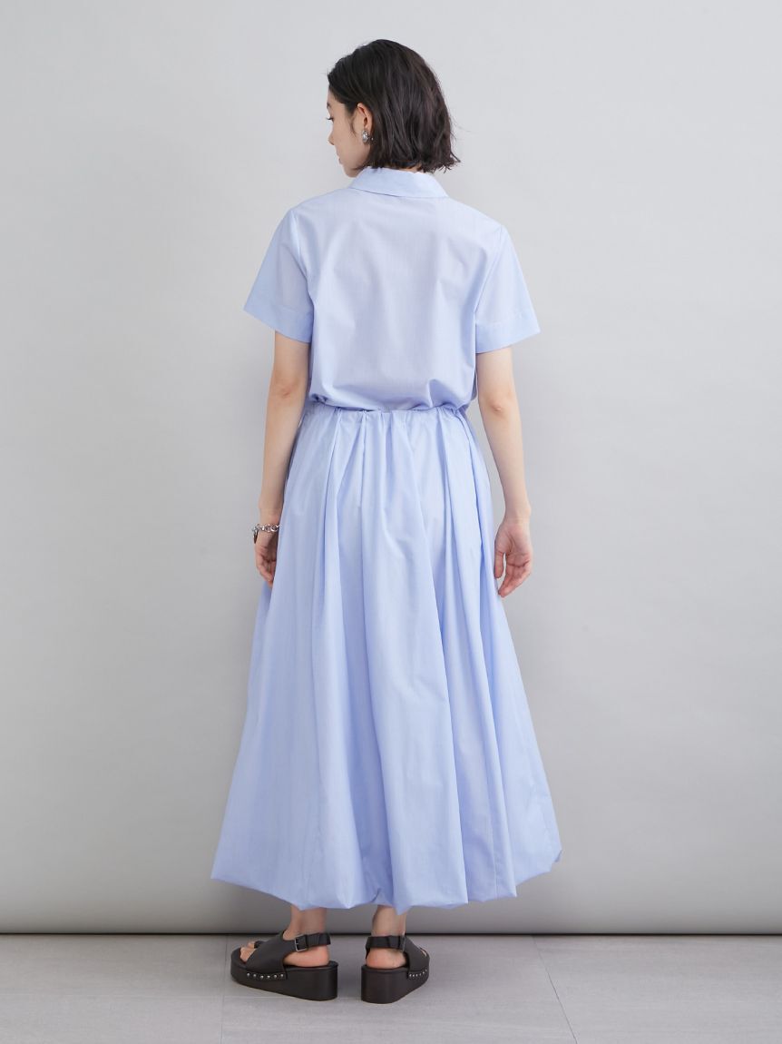 Mila Owen「ストライプセパレートバルーンシャツワンピース」|ワンピース|