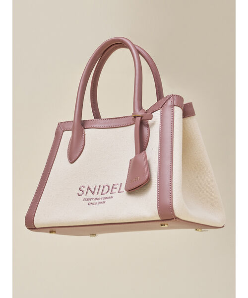 SNIDEL「キャンバスロゴバッグ」|ハンドバッグ|PNK