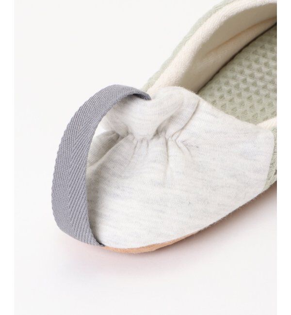 TOKYO DESIGN CHANNEL「YORI ワッフルかかとリボンバブーシュ L」|ルームシューズ|