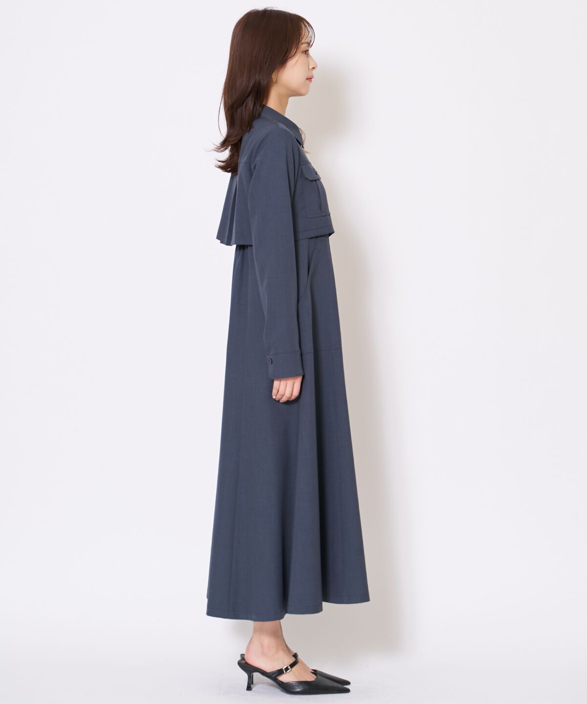 アンドクチュール「サファリシャツワンピース」|ワンピース|