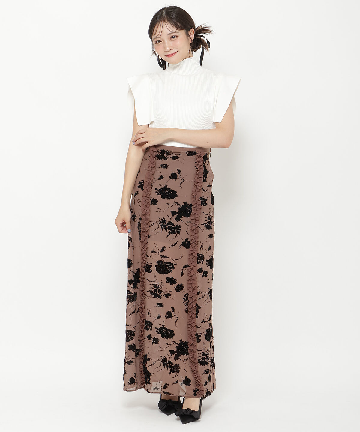 REDYAZEL「スクエアスリーブ ニットトップス」|ニット・セーター|