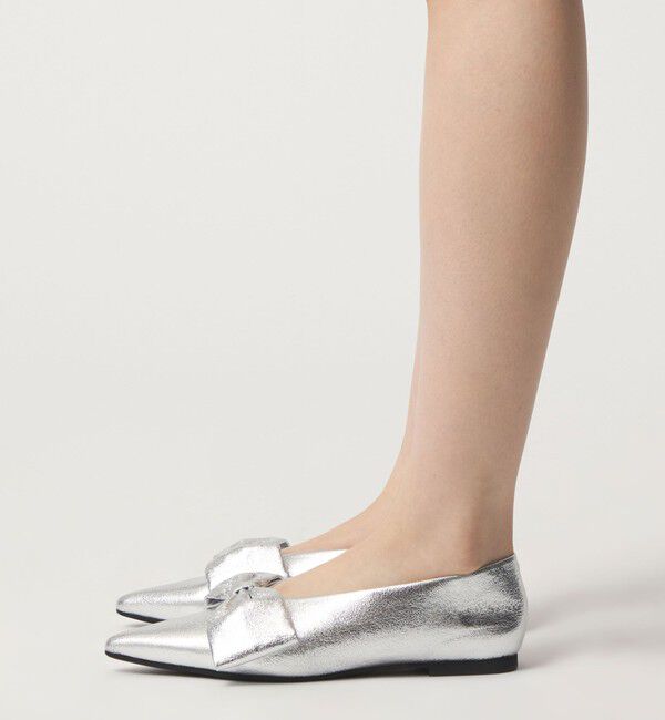 SY UNITED ARROWS「＜SY＞ポインテッド ビッグ リボン フラット10&uarr;」|パンプス|